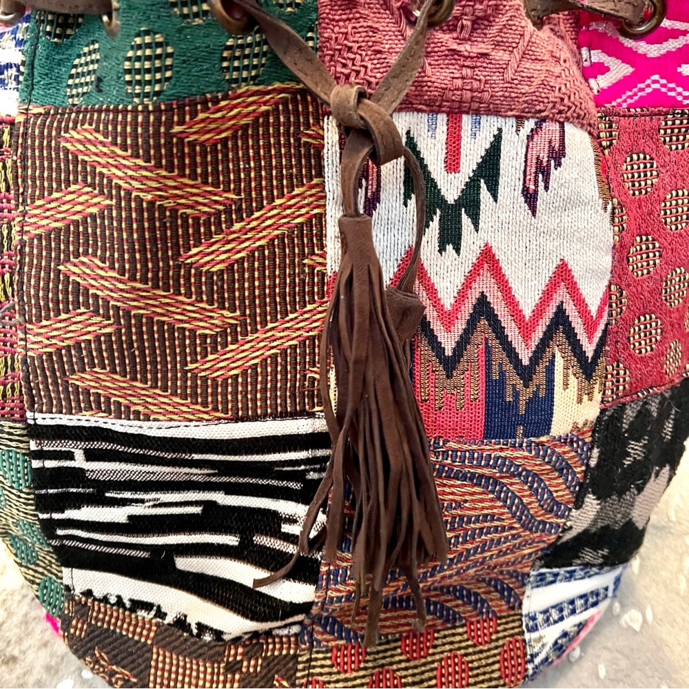 Anthro x RAJ Patchwork Leather Backpack - Picture 4 of 16